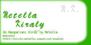 metella kiraly business card